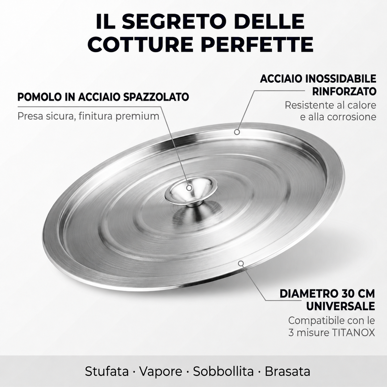 Coperchio Universale Inox — TITANOX®