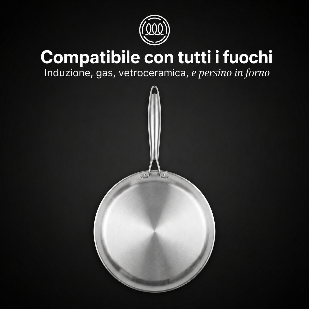 Padella per Crêpes 100% Titanio Puro (28 cm) — TITANOX®